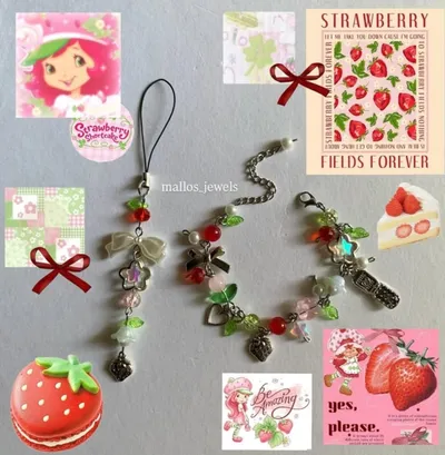 Strawberry Shortcake Phone Charm